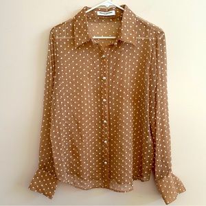 Amanda Uprichard sheer blouse size M